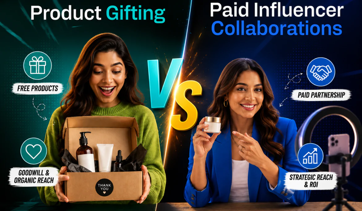 Product gifting vs paid collaboration for influencer marketing