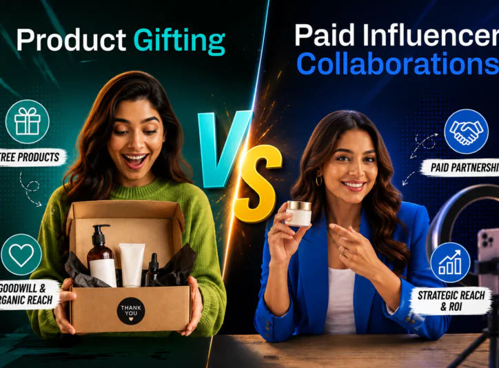 Product gifting vs paid collaboration for influencer marketing
