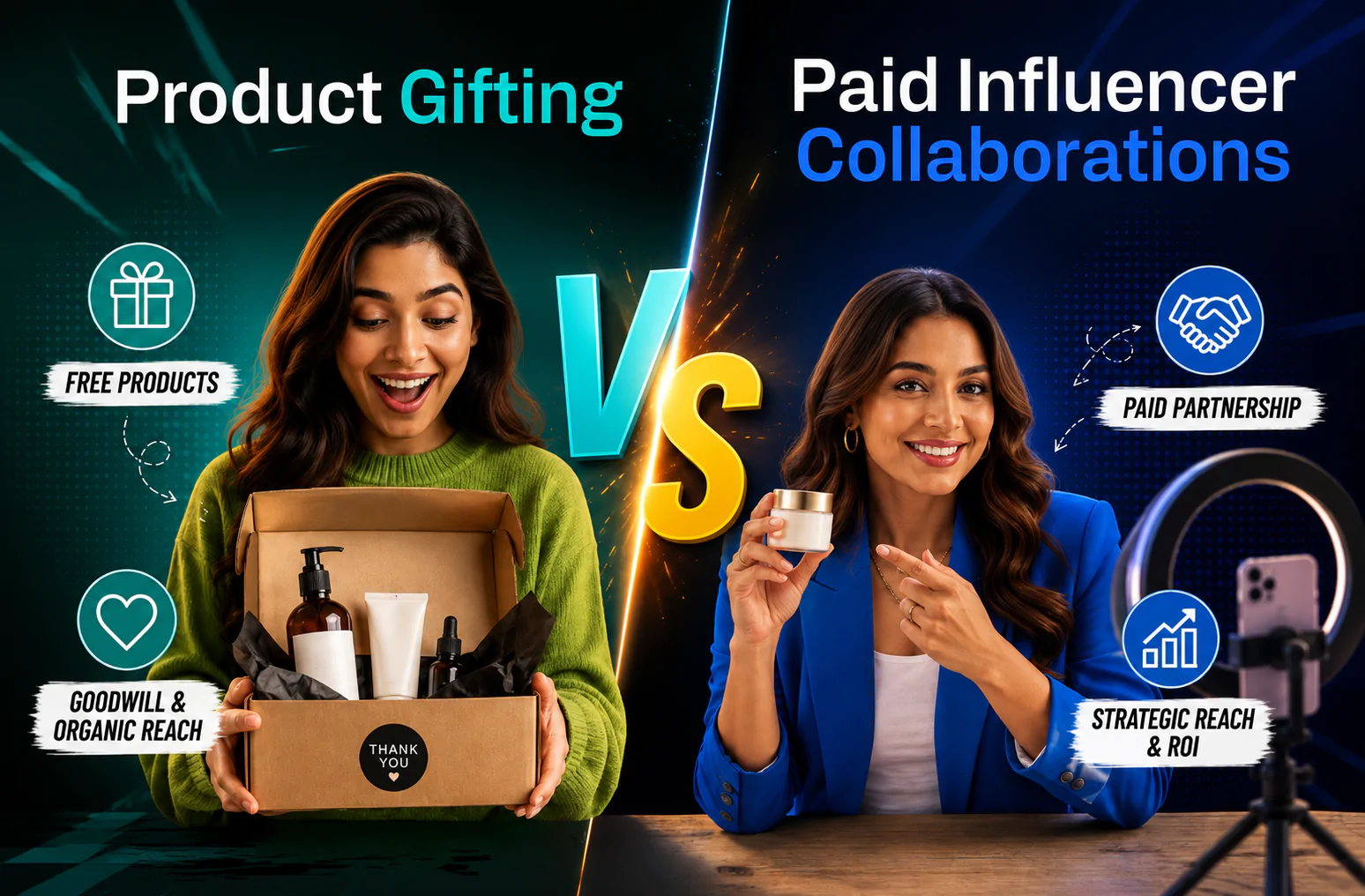 Product gifting vs paid collaboration for influencer marketing