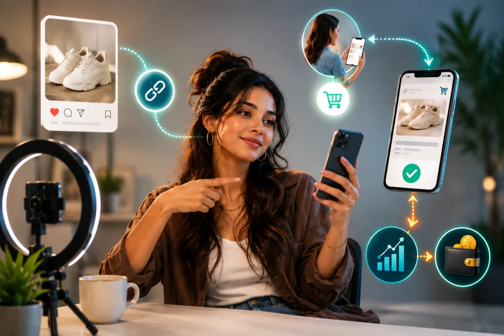 Influencer Affiliate Marketing with Affiliate Links for Sales Tracking